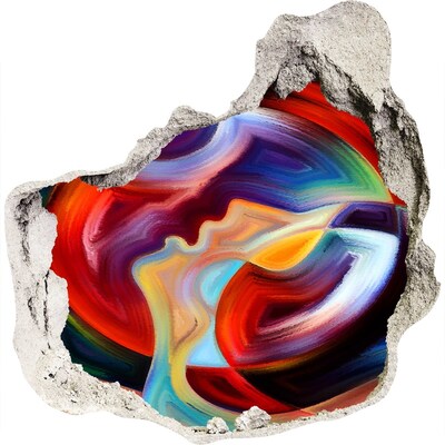 Vinilo adhesivo efecto agujero 3d para casa Una danza colorida de emociones