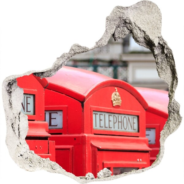 Vinilo adhesivo efecto agujero 3d para casa Cabinas telefónicas británicas