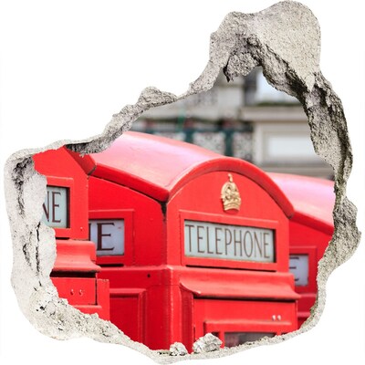 Vinilo adhesivo efecto agujero 3d para casa Cabinas telefónicas británicas