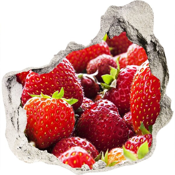 Pegatina pared rota trampantojo decorativo campo de fresas