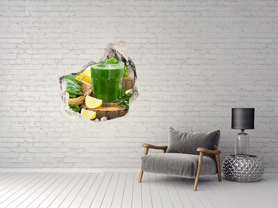 Vinilo adhesivo efecto agujero 3d para casa Cóctel verde en un entorno natural