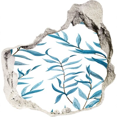 Vinilo decorativo boquete pared irregular Un oasis verde en hormigón