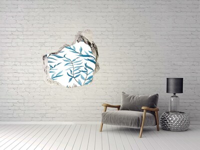 Vinilo decorativo boquete pared irregular Un oasis verde en hormigón