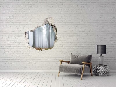 Vinilo decorativo boquete pared irregular Bosque brumoso