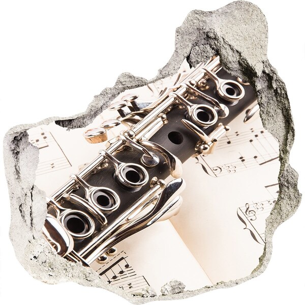 Pegatina efecto 3d pared rota decorativa Agujero musical en la pared