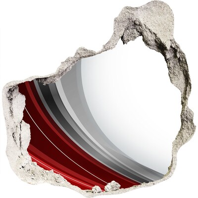 Pegatina efecto 3d pared rota decorativa Una pared dañada con efecto de profundidad.