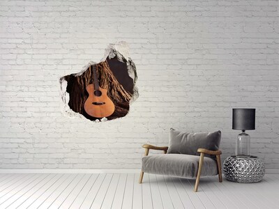 Vinilo adhesivo efecto agujero 3d para casa Guitarra en la naturaleza