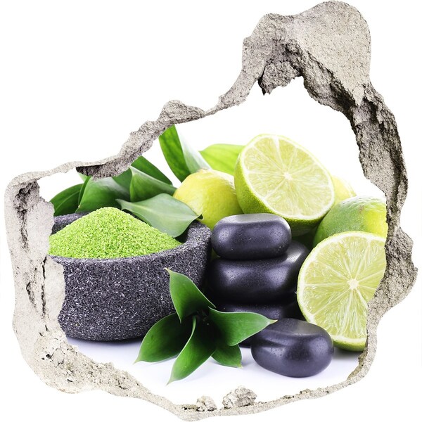 Vinilo adhesivo efecto agujero 3d para casa Cítricos y hierbas frescas