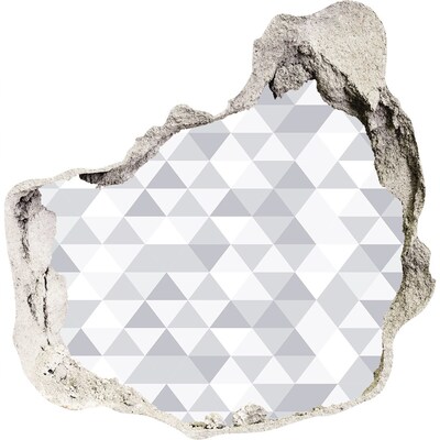 Pegatina pared rota trampantojo decorativo Agujero geométrico en la pared