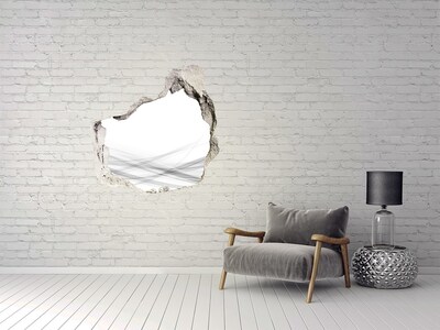 Vinilo decorativo boquete pared irregular Una pared en ruinas con vistas al espacio.