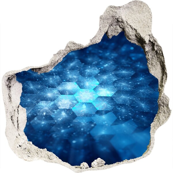 Vinilo adhesivo efecto agujero 3d para casa Espacio cósmico detrás del muro