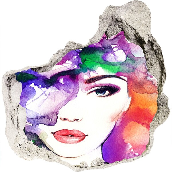 Vinilo adhesivo efecto agujero 3d para casa Retrato en agua coloreada