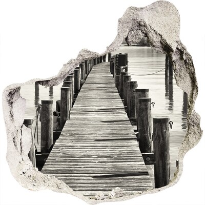 naklejka fototapeta 3D widok Drewniany pomost nad wodą