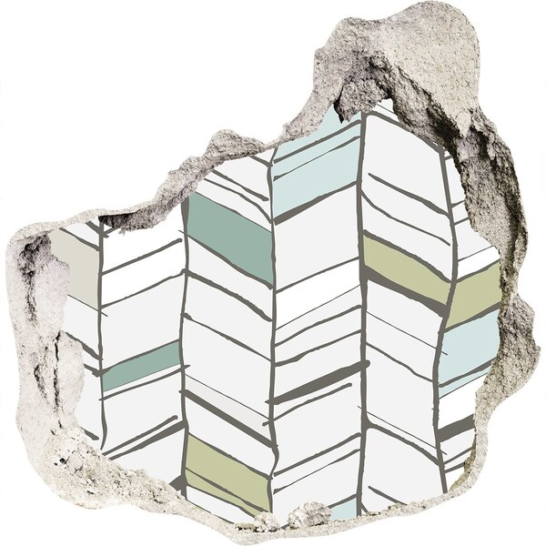 Pegatina efecto 3d pared rota decorativa Interior de estilo escandinavo