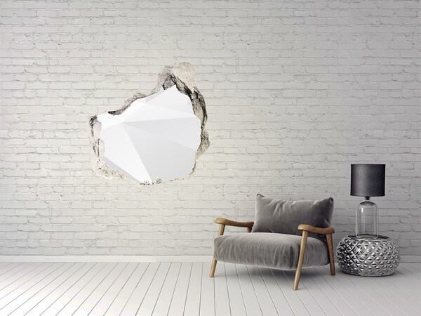 Pegatina pared rota trampantojo decorativo Muro roto con reflejo de luz