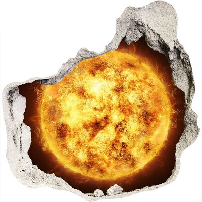 Vinilo decorativo boquete pared irregular Explosión solar