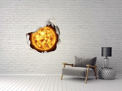 Vinilo decorativo boquete pared irregular Explosión solar