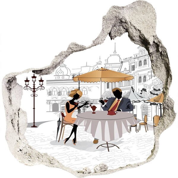 Vinilo adhesivo efecto agujero 3d para casa Café de estilo europeo