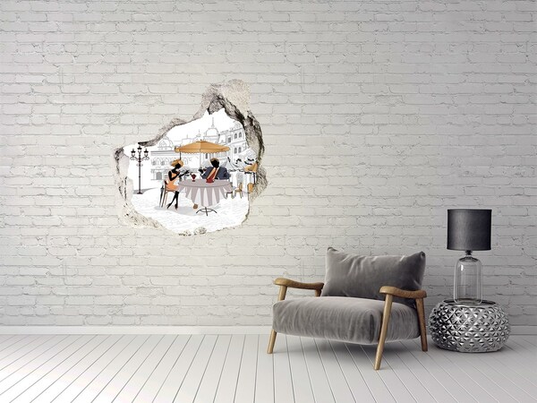 Vinilo adhesivo efecto agujero 3d para casa Café de estilo europeo