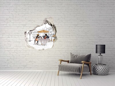 Vinilo adhesivo efecto agujero 3d para casa Café de estilo europeo