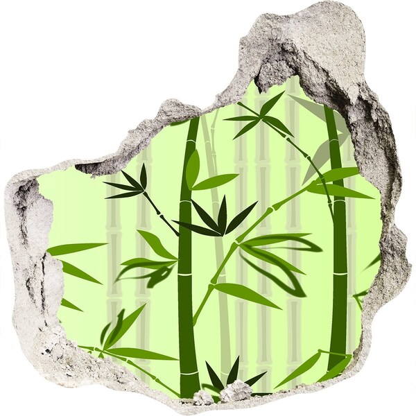 Samoprzylepna dziura naklejka beton Zielony las bambusowy