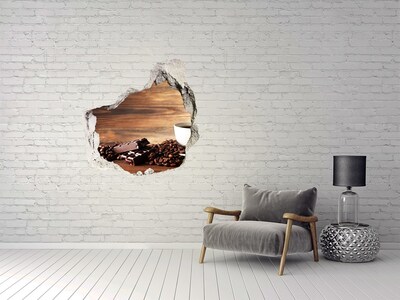 Pegatina pared rota trampantojo decorativo Rincón de café con chocolate