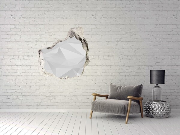Pegatina pared rota trampantojo decorativo Muro roto con reflejo