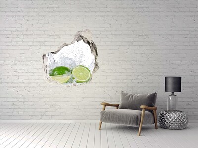 Vinilo decorativo boquete pared irregular Cóctel refrescante de limón