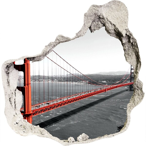 Fototapeta dziura na ścianę 3d Most Golden Gate w San Francisco