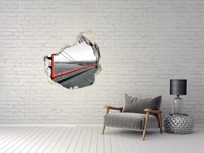 Pegatina pared rota trampantojo decorativo Puente Golden Gate en San Francisco