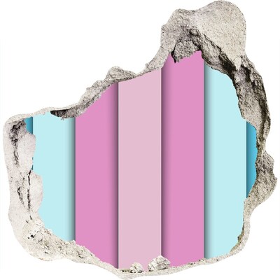 Pegatina efecto 3d pared rota decorativa Una pared colorida en ruinas