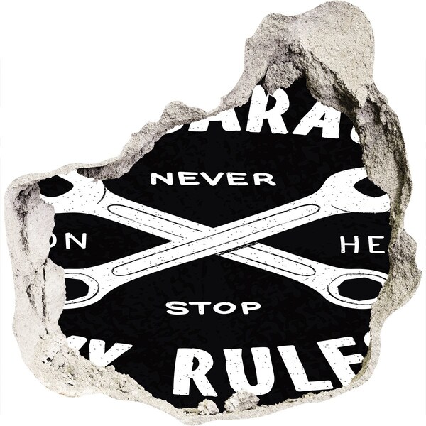 Pegatina pared rota trampantojo decorativo Taller sobre las reglas