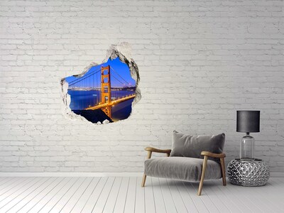 Vinilo decorativo boquete pared irregular Golden Gate en San Francisco