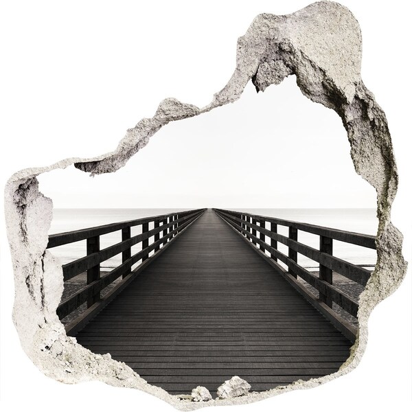 Fototapeta dziura na ścianę 3d Molo nad morzem