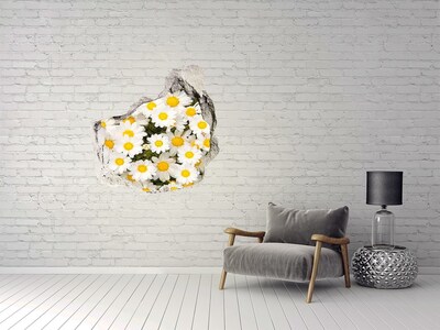 Vinilo adhesivo efecto agujero 3d para casa Un oasis floral en hormigón