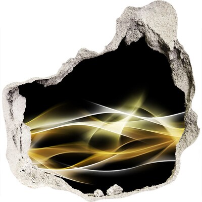 Pegatina efecto 3d pared rota decorativa La grieta dorada en la pared