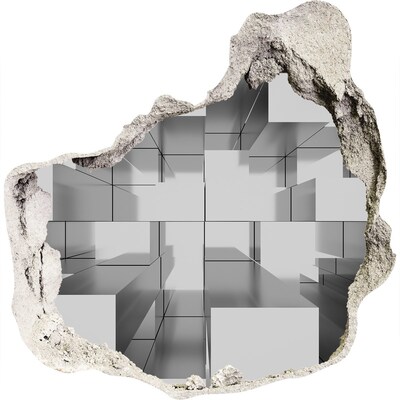 Vinilo decorativo boquete pared irregular Espacio en hormigón