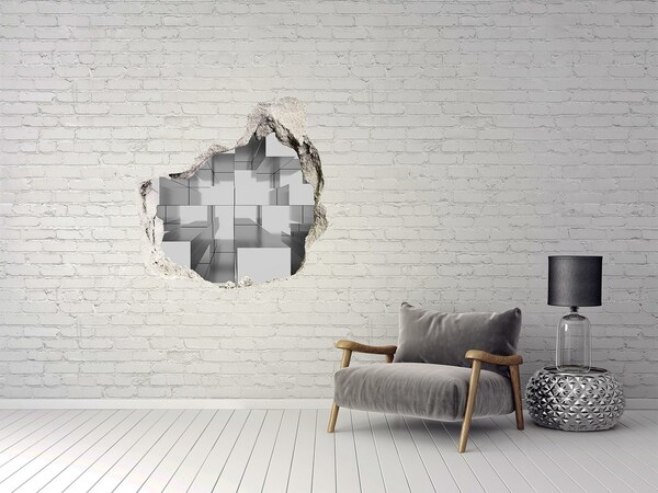 Vinilo decorativo boquete pared irregular Espacio en hormigón