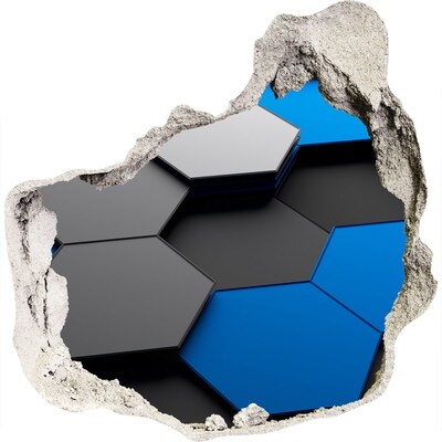 Vinilo adhesivo efecto agujero 3d para casa Hexágonos modernos en la pared