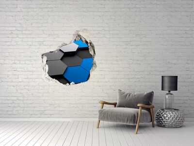 Vinilo adhesivo efecto agujero 3d para casa Hexágonos modernos en la pared