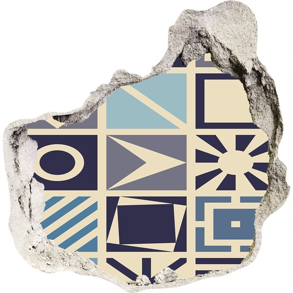 Vinilo adhesivo efecto agujero 3d para casa Geometría en la pared