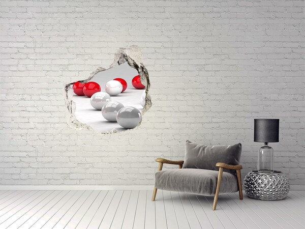 Vinilo adhesivo efecto agujero 3d para casa Una pared rota con balas