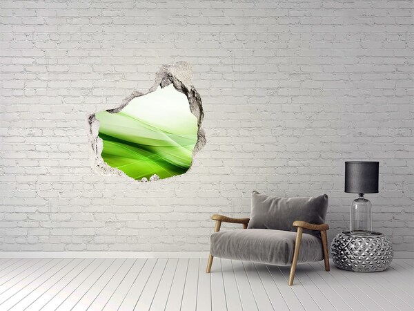 Vinilo decorativo boquete pared irregular Espacio verde detrás del hoyo