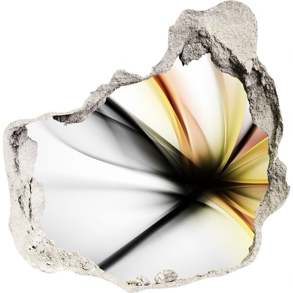 Pegatina efecto 3d pared rota decorativa Una pared rota con un patrón abstracto.