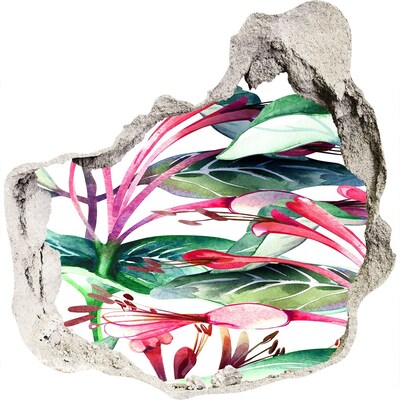 Pegatina pared rota trampantojo decorativo Jardín de flores detrás del muro