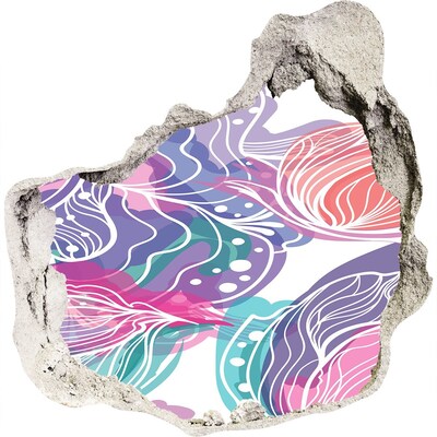 Vinilo decorativo boquete pared irregular Patrones florales de agujero en la pared