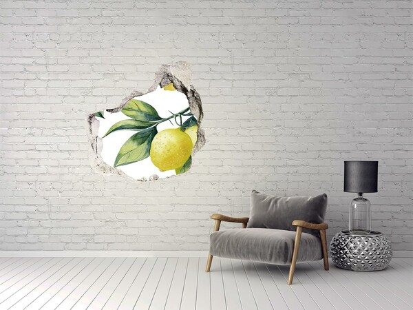 Pegatina pared rota trampantojo decorativo Jardín de limones