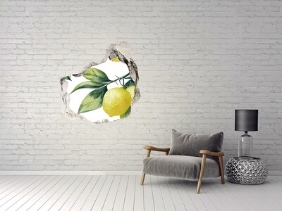 Pegatina pared rota trampantojo decorativo Jardín de limones