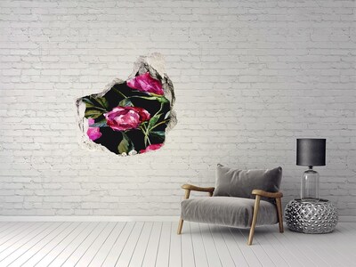 Vinilo decorativo boquete pared irregular Mural floral 