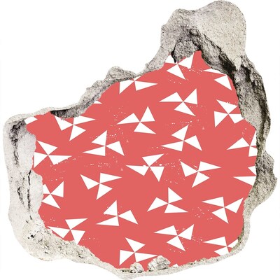 Vinilo adhesivo efecto agujero 3d para casa Patrón en tono rojo